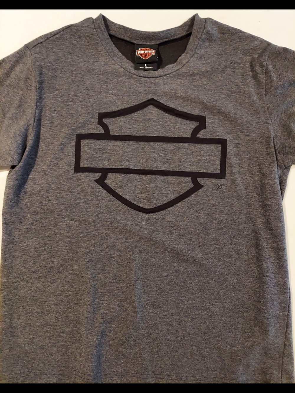 Women's  Harley-Davidson Gray Logo Short-Sleeve Tee
